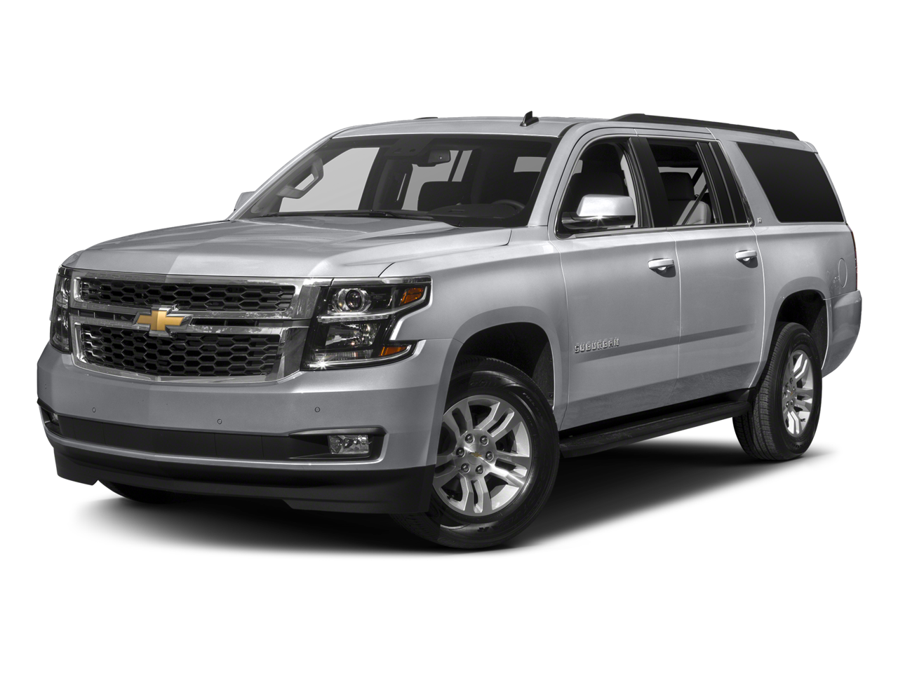2017 Chevrolet Suburban LT in Silver Ice Metallic — front three-quarter view