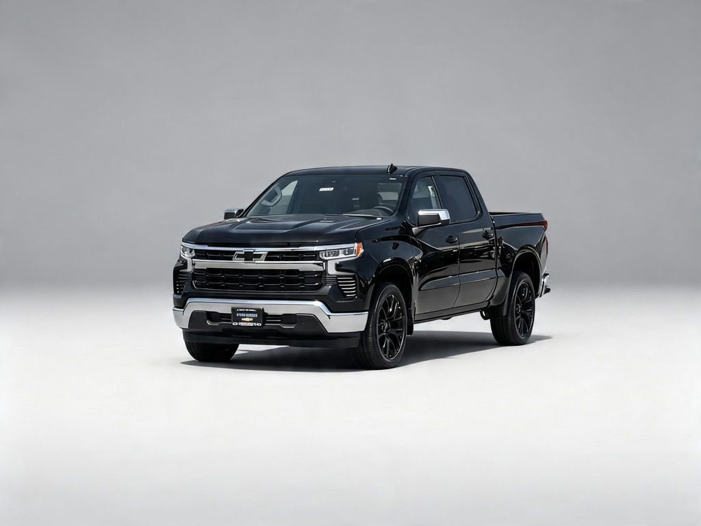 2026 Chevrolet Silverado 1500 LT in Black — front three-quarter view