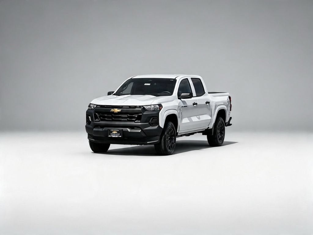 2026 Chevrolet Colorado WT in Summit White — front three-quarter view