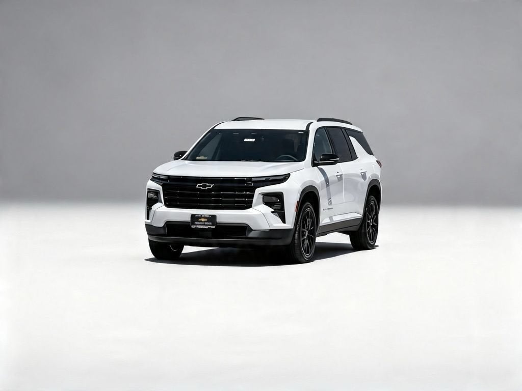 2026 Chevrolet Traverse LT in Polar White Tricoat — front three-quarter view