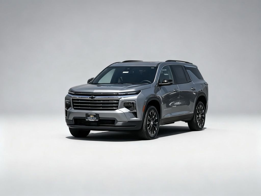 2026 Chevrolet Traverse LT in Sterling Gray Metallic — front three-quarter view