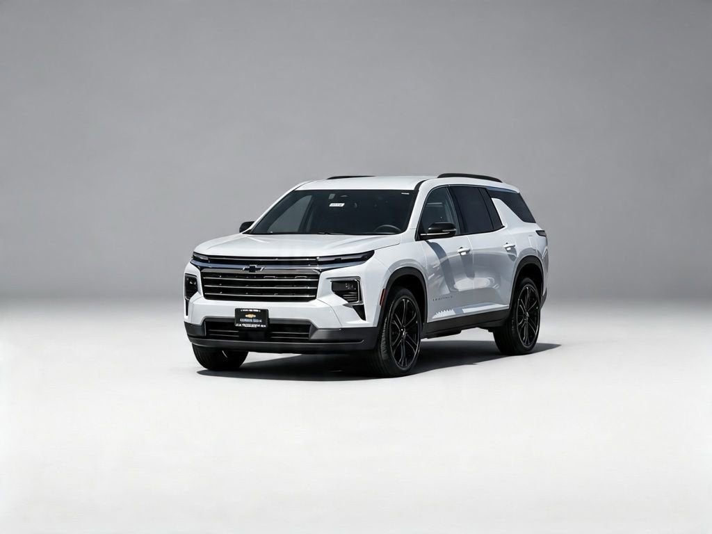 2026 Chevrolet Traverse LT in Polar White Tricoat — front three-quarter view