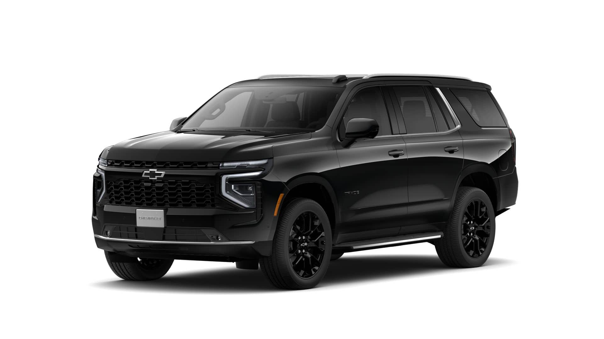 2026 Chevrolet Tahoe LT in Black — front three-quarter view