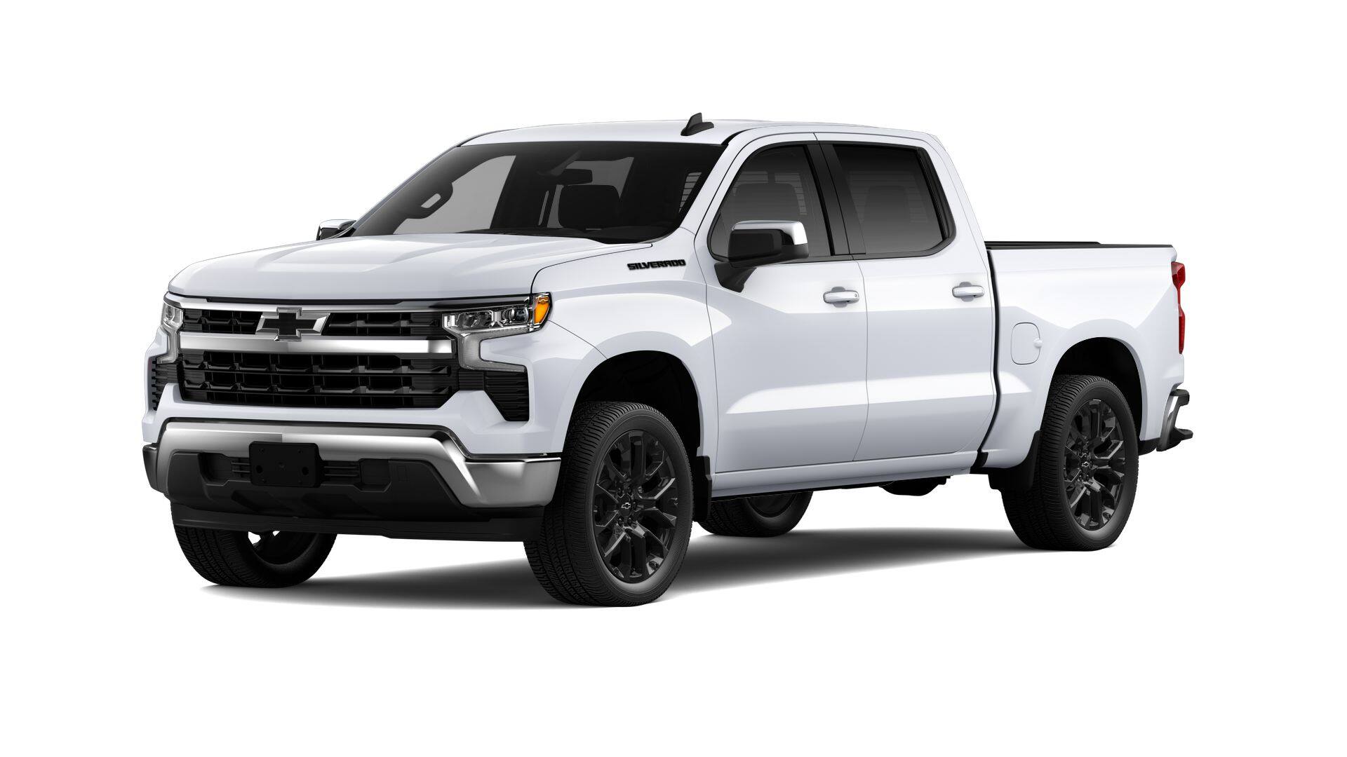 2026 Chevrolet Silverado 1500 LT in Summit White — front three-quarter view