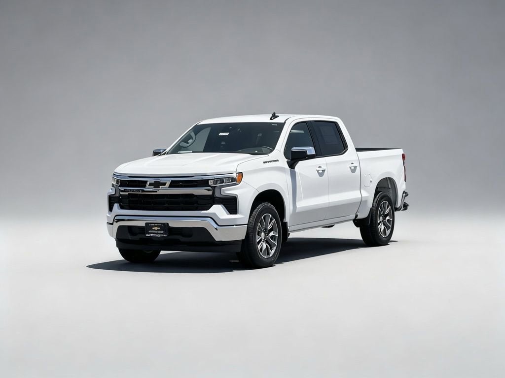2026 Chevrolet Silverado 1500 LT in Summit White — front three-quarter view