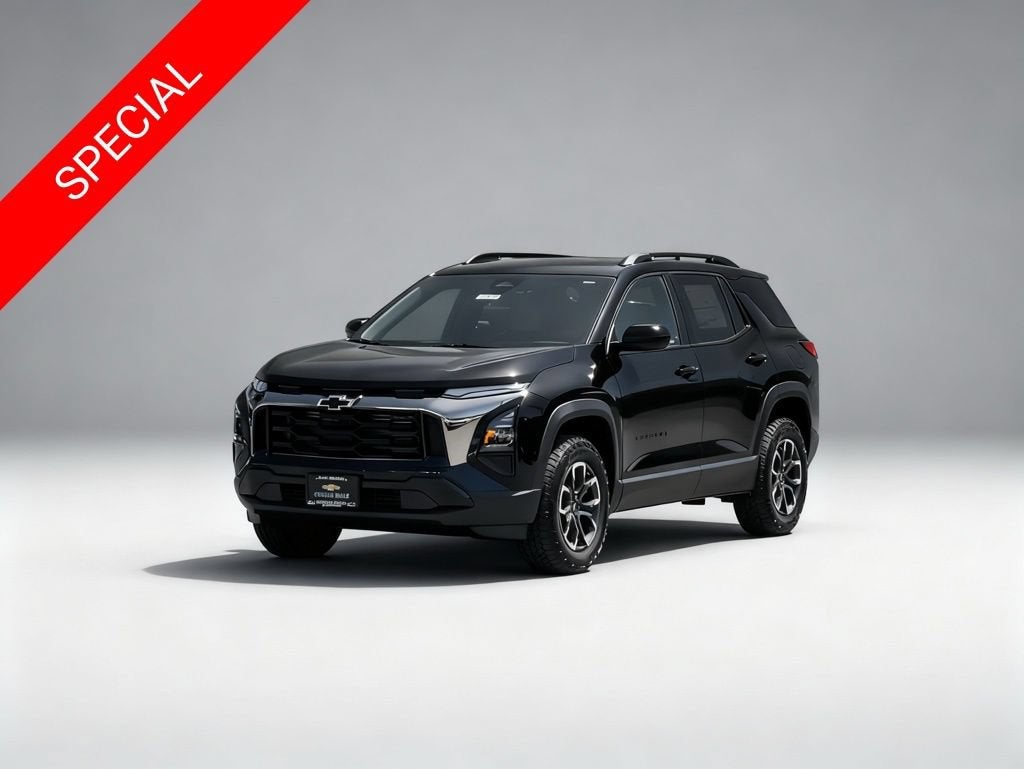 2026 Chevrolet Equinox ACTIV in Mosaic Black Metallic — front three-quarter view