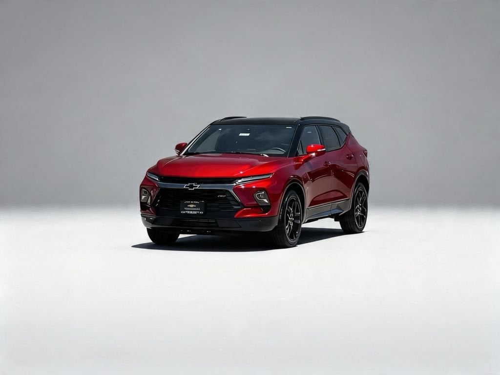 2026 Chevrolet Blazer RS in Radiant Red Tintcoat — front three-quarter view