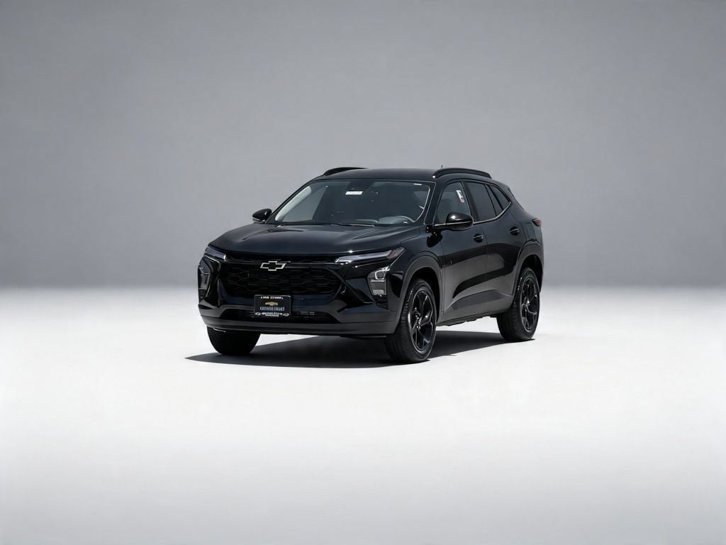 2026 Chevrolet Trax LT in Mosaic Black Metallic — front three-quarter view