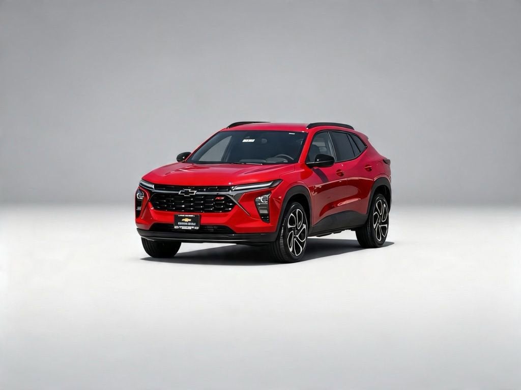 2026 Chevrolet Trax 2RS in Apex Red — front three-quarter view