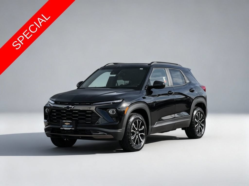 2026 Chevrolet Trailblazer ACTIV in Mosaic Black Metallic — front three-quarter view