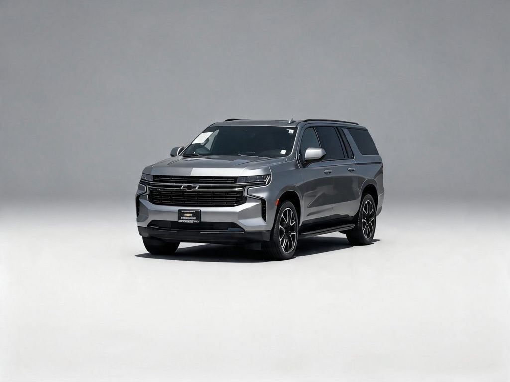 2021 Chevrolet Suburban RST in Satin Steel Metallic — front three-quarter view