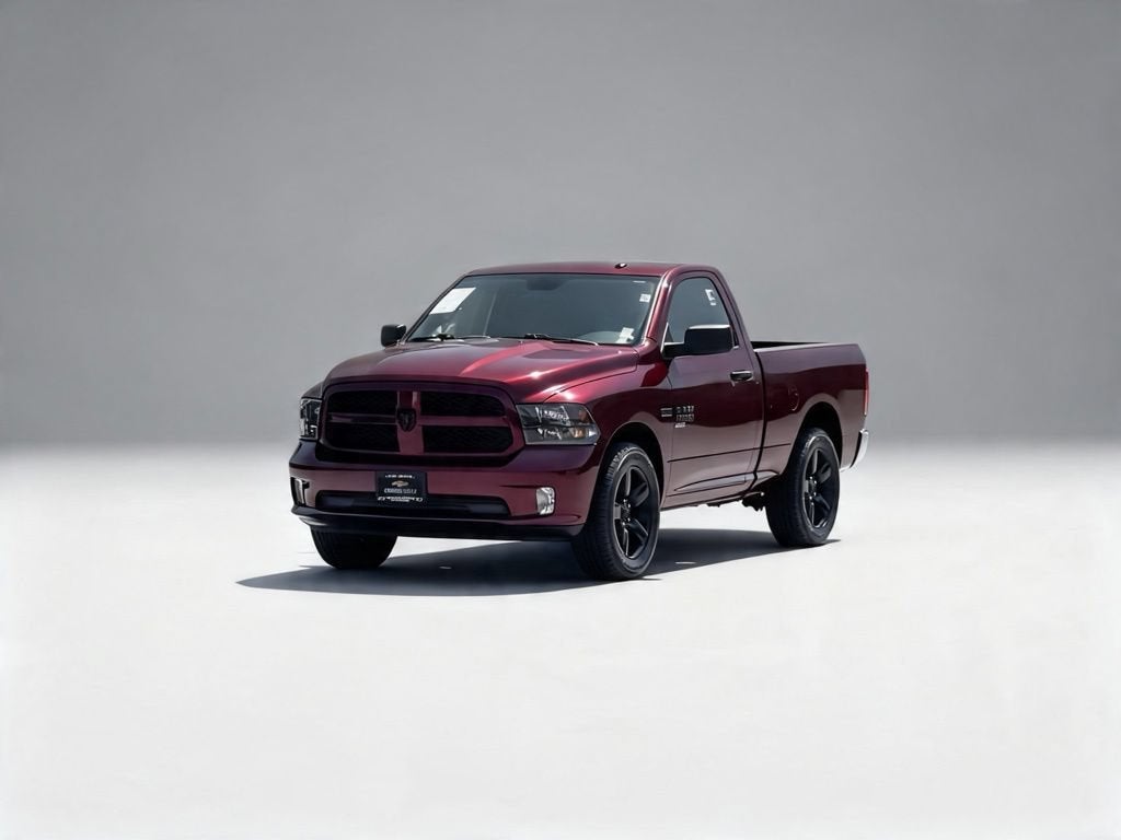 2019 RAM 1500 Classic Express in Delmonico Red Pearlcoat — front three-quarter view