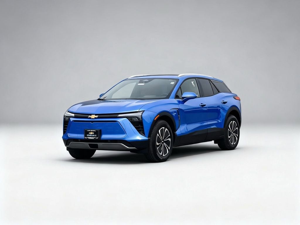 2025 Chevrolet Blazer EV LT in Riptide Blue Metallic — front three-quarter view