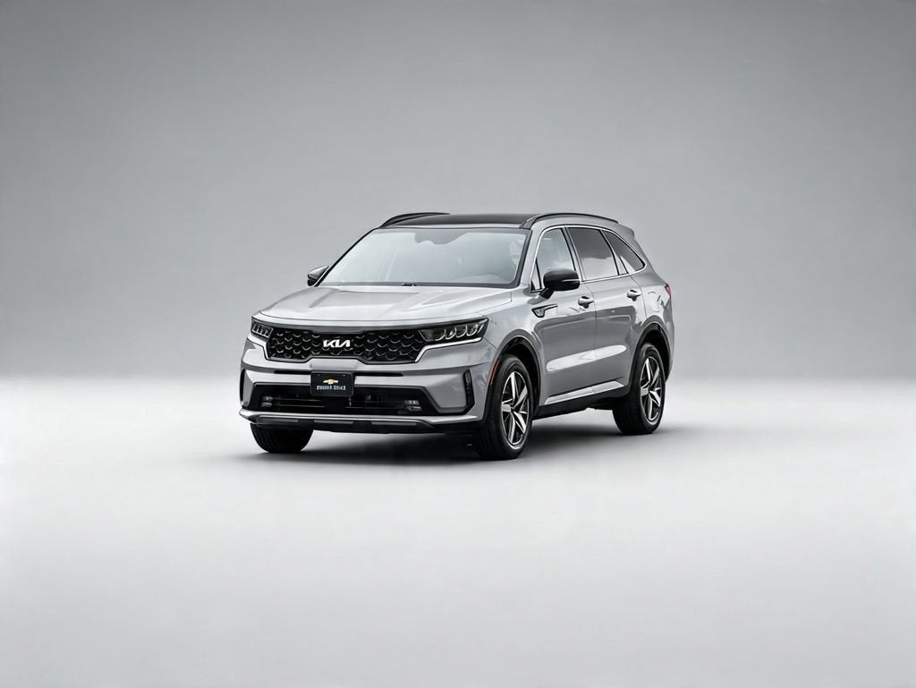 2022 Kia Sorento EX in Wolf Gray — front three-quarter view